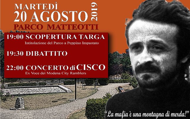 Intitolazione Parco "Peppino Impastato"